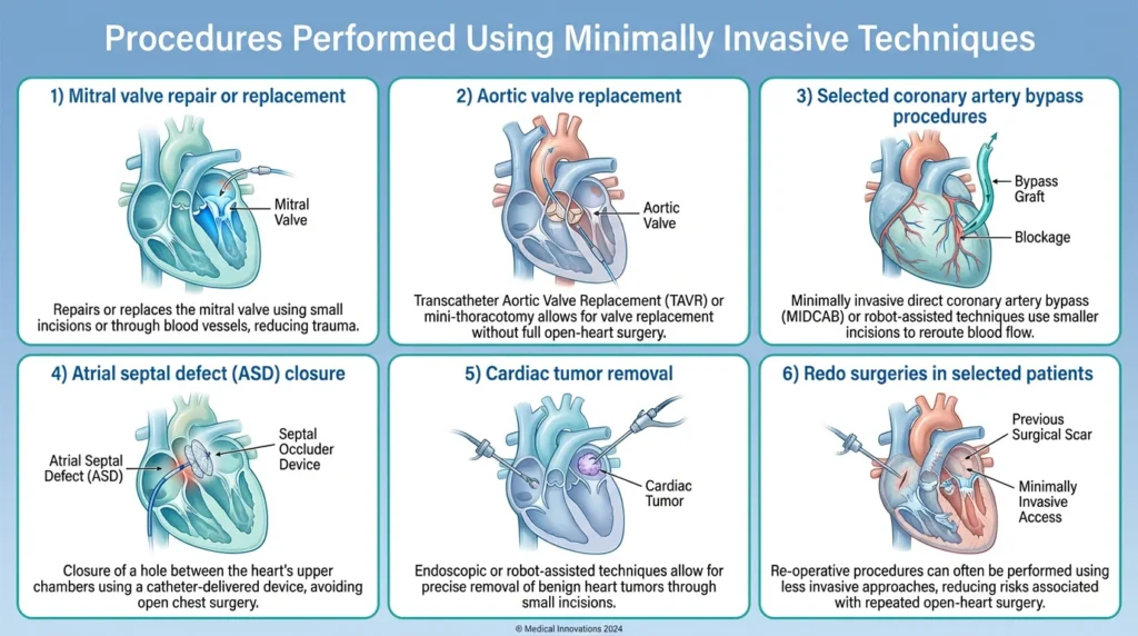 Procedures Performed Using Minimally Invasive Techniques